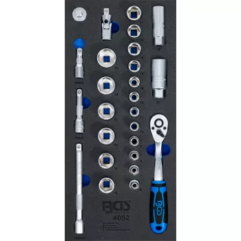   BGS technic Set chei tubulare | 26 piese : Suport organizator pentru cărucior 1/3 (BGS 4052)