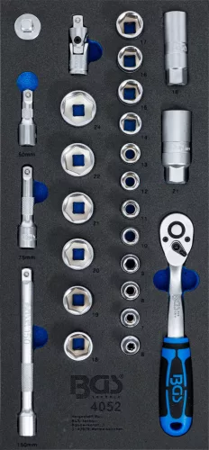 BGS technic Set chei tubulare | 26 piese : Suport organizator pentru cărucior 1/3 (BGS 4052)
