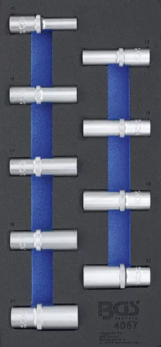 BGS technic Capete chei tubulare 6 colțuri | adânc | 9 piese : Suport organizator pentru cărucior 1/3 (BGS 4057)