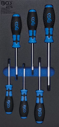 BGS technic Şurubelniţe Profil T (pentru Torx) | 6 piese : Suport organizator pentru cărucior 1/3 (BGS 4078)