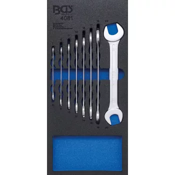   BGS technic Set chei fixe duble | 6 - 22 mm | 8 piese : Suport organizator pentru cărucior 1/3 (BGS 4081)