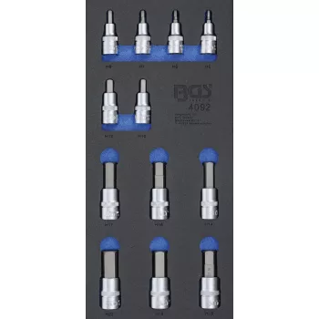   BGS technic Set biţi | Imbus | 12 piese : Suport organizator pentru cărucior 1/3 (BGS 4092)