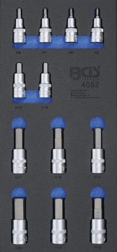 BGS technic Set biţi | Imbus | 12 piese : Suport organizator pentru cărucior 1/3 (BGS 4092)