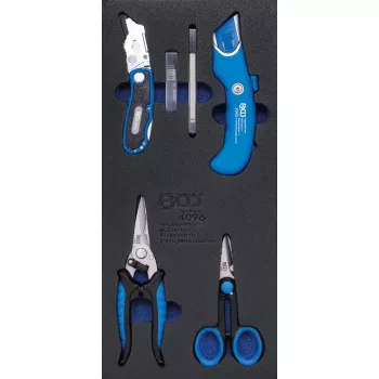   BGS technic Set cuţite şi foarfeci | 6 piese : Suport organizator pentru cărucior 1/3 (BGS 4096)