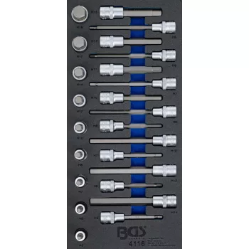   BGS technic Set biţi | Inbus | 24 piese : Suport organizator pentru cărucior 1/3 (BGS 4116)