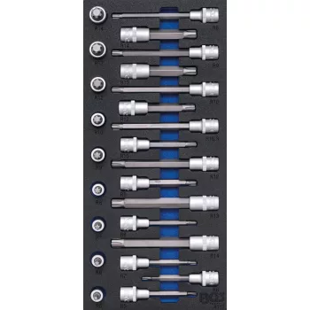   BGS technic Set biţi | Profil pană (pentru RIBE) | 25 piese : Suport organizator pentru cărucior 1/3 (BGS 4117)