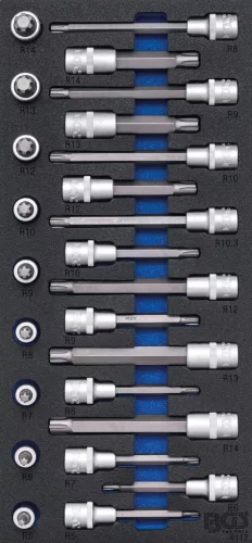 BGS technic Set biţi | Profil pană (pentru RIBE) | 25 piese : Suport organizator pentru cărucior 1/3 (BGS 4117)
