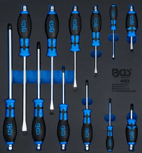 BGS technic Set şurubelniţe | 12 piese : Suport organizator pentru cărucior 2/3 (BGS 4122)