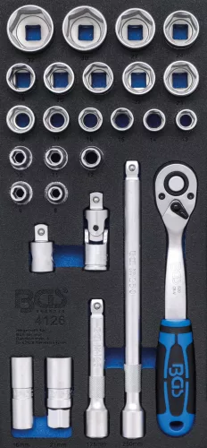 BGS technic Set chei tubulare | 27 piese : Suport organizator pentru cărucior 1/3 (BGS 4126)