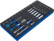 BGS technic Set chei tubulare | 6,3 mm (1/4") | 50 piese : Suport organizator pentru cărucior 1/3 (BGS 4127)