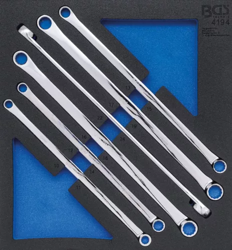 BGS technic Set chei inelare duble | extra lungi | 10 x 11 - 22 x 24 mm | 6 piese : Suport organizator pentru cărucior 2/3 (BGS 4194)