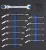 BGS technic Chei fixe inelare cu clichet | articulate | 8 - 19 mm | 12 piese : Suport organizator pentru cărucior 2/3 (BGS 4195)