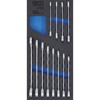   BGS technic Set chei fixe cu inel clichet | 8 - 19 mm | 12 piese : Suport organizator pentru cărucior 1/3 (BGS 4196)