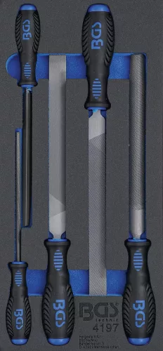 BGS technic Suport organizator pentru cărucior 1/3: Set pile de atelier | 5 piese (BGS 4197)