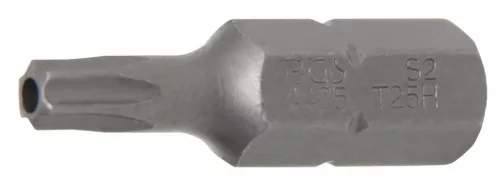 BGS technic Bit | lungime 30 mm | Antrenare 6 colțuri exterior 8 mm (5/16") | Profil T (pentru Torx) cu gaură T25 (BGS 4425)