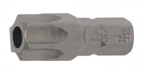 BGS technic Bit | lungime 30 mm | Antrenare 6 colțuri exterior 8 mm (5/16") | Profil T (pentru Torx) cu gaură T55 (BGS 4455)