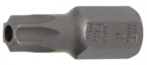 BGS technic Bit Torx | lungime 30 mm | Antrenare 6 colțuri exterior 10 mm (3/8") | Profil T (pentru Torx) cu gaură securizareT45 (BGS 4645)