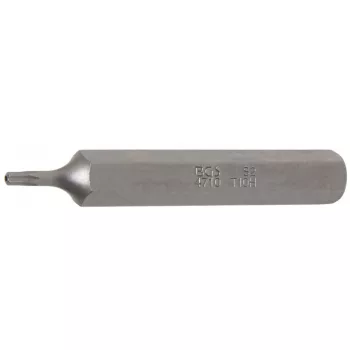   BGS technic Bit Torx | lungime 75 mm | Antrenare 6 colțuri exterior 10 mm (3/8") | Profil T (pentru Torx) cu gaură securizare T10 (BGS 4710)