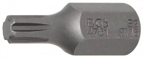 BGS technic Bit | Antrenare 6 colțuri exterior 10 mm (3/8") | Profil pană (pentru RIBE) M6 (BGS 4761)