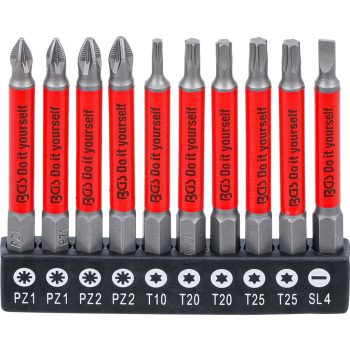   BGS DIY Set biţi antialunecare | magnetici | 70 mm | 10 piese (BGS 4831)