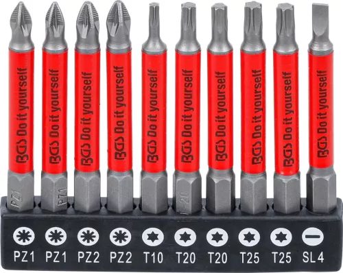 BGS DIY Set biţi antialunecare | magnetici | 70 mm | 10 piese (BGS 4831)