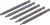 BGS DIY Set biţi | Antrenare hexagon exterior 6,3 mm (1/4") | Hexagon interior, Profil T (pentru Torx) | Lungime 110 mm | 5 piese (BGS 4836)