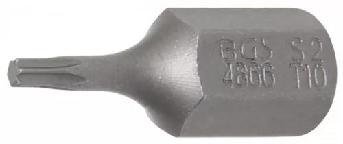 BGS technic Bit | Antrenare 6 colțuri exterior 10 mm (3/8") | Profil T (pentru Torx) T10 (BGS 4866)