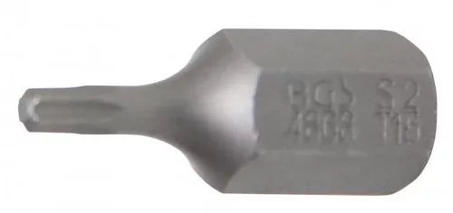 BGS technic Bit | Antrenare 6 colțuri exterior 10 mm (3/8") | Profil T (pentru Torx) T15 (BGS 4868)