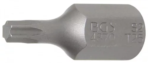 BGS technic Bit | Antrenare 6 colțuri exterior 10 mm (3/8") | Profil T (pentru Torx) T25 (BGS 4870)