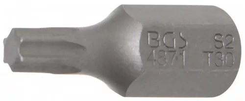 BGS technic Bit | Antrenare 6 colțuri exterior 10 mm (3/8") | Profil T (pentru Torx) T30 (BGS 4871)