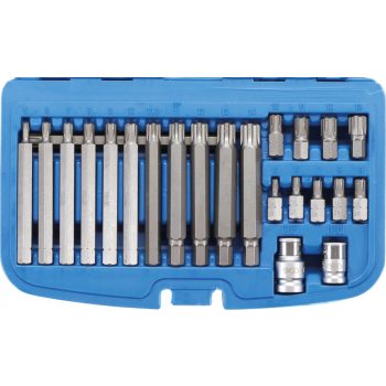   BGS technic Set biţi | Antrenare 6 colțuri exterior 10 mm (3/8") | Profil pană (pentru Ribe) | 22 piese (BGS 5013)