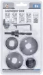 BGS DIY Set coroane de tăiere | Ø 32 - 54 mm | Adâncime 24 mm | 6 piese (BGS 50310)