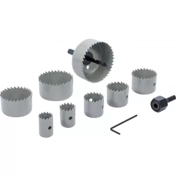   BGS DIY Set carote de tăiere Ø 19 - 64 mm, adâncime 24 mm, 11 piese (BGS 50315)