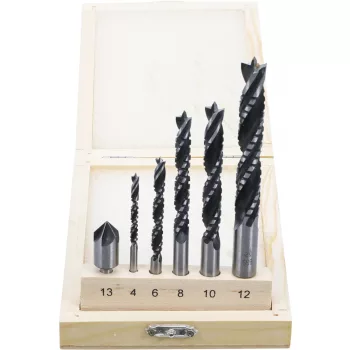   BGS technic Set burghie-freză coroane lemn | 4 - 12 mm | 6 piese (BGS 50401)