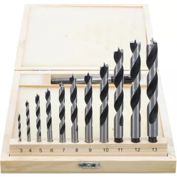   BGS technic Set burghie lemn/burghie centrare | 14 piese (BGS 50403)