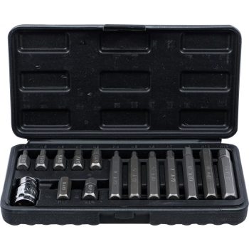   BGS DIY Set biţi | Antrenare hexagon exterior 10 mm (3/8") | hexagon interior | 15 piese (BGS 5070)