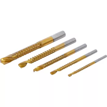   BGS DIY Set burghie freză | titan nitrurat | 3 - 8 mm | 5 piese (BGS 50795)