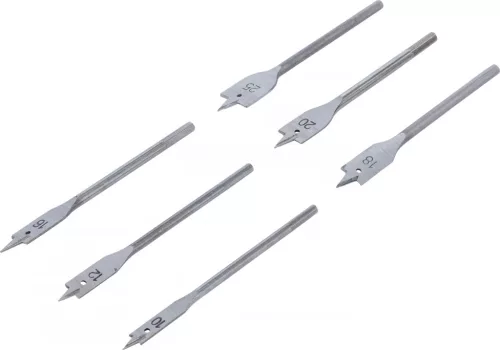 BGS DIY Set burghie-freză plate | 10 - 25 mm | 6 piese (BGS 50796)