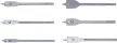 BGS DIY Set burghie-freză plate | 10 - 25 mm | 6 piese (BGS 50796)