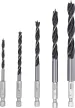 BGS DIY Set burghie pentru lemn | 4 - 10 mm | Hexagon | 5 piese (BGS 50799)