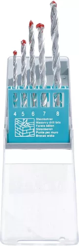 BGS DIY Set burghie pentru piatră | 4 - 8 mm | 5 piese (BGS 50805)