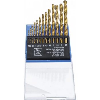   BGS DIY Set burghie HSS | titan nitrurat | 1,5 - 6,5 mm | 13 piese (BGS 50813)