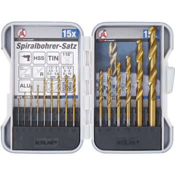   BGS DIY Set burghie HSS | titan-nitrurat | 1,5 - 10 mm | 15 piese (BGS 50815)