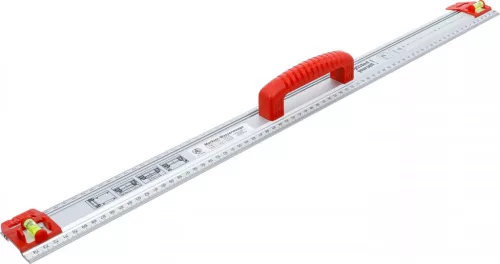 BGS DIY Riglă de tăiere şi trasare | cu mâner şi nivelă cu bulă | 750 mm (BGS 50866)