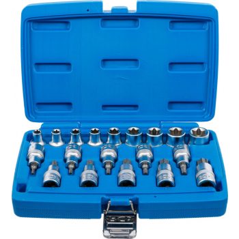   BGS technic Set biţi/chei tubulare | 12,5 mm (1/2") | Profil E / Profil T (pentru Torx) | 19 piese (BGS 5100)