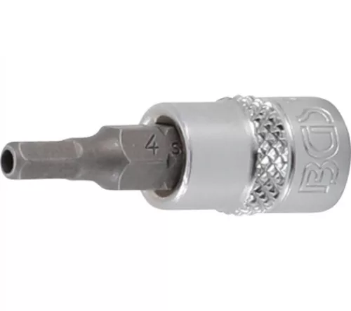 BGS technic Bit | Antrenare pătrat interior 6,3 mm (1/4") | Inbus cu alezaj 4 mm (BGS 5156-4)
