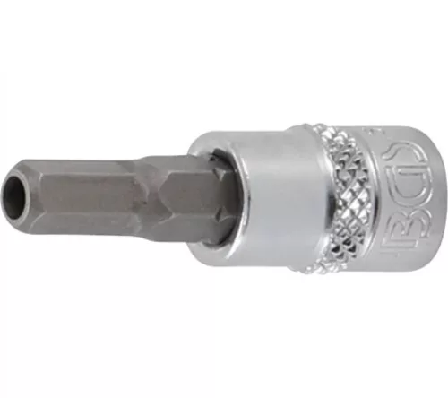 BGS technic Bit| Antrenare pătrat interior 6,3 mm (1/4") | Inbus cu alezaj 5 mm (BGS 5156-5)