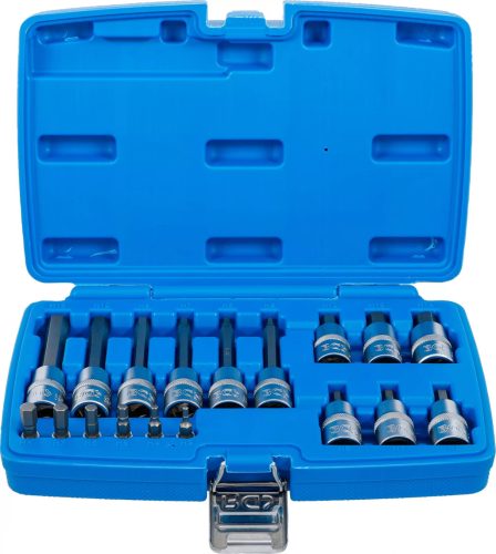 BGS technic Set biţi | 6,3 mm (1/4") / 12,5 mm (1/2") | hexagon interior | 18 piese (BGS 5171)