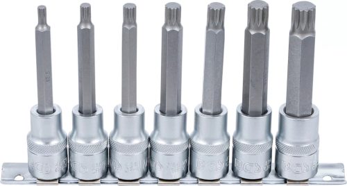 BGS technic Set biţi | 12,5 mm (1/2") | Dantură interioară multiplă (pentru XZN) M5 - M14 | 7 piese (BGS 5175)
