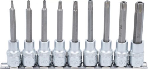 BGS technic Set biţi | 12,5 mm (1/2") | Profil T (pentru Torx) cu gaură | 9 piese (BGS 5178)
